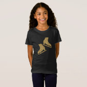 Eis Skaten T - Shirt Figur Skate Glitzer (Vorne ganz)