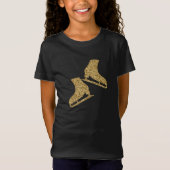 Eis Skaten T - Shirt Figur Skate Glitzer (Vorderseite)