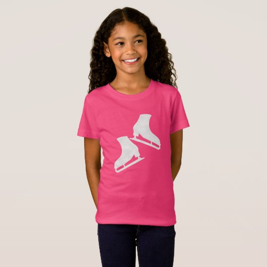 Eis Skaten T - Shirt Figur Skate weiß (Vorne ganz)