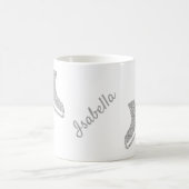 Eis Skaten Tasse Figur Skate Paar Silber Glitzer (Mittel)