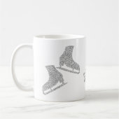 Eis Skaten Tasse Figur Skate Paar Silber Glitzer (Links)