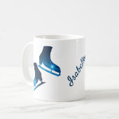 Eis Skaten Tasse Skate Blausterne (Vorderseite Links)