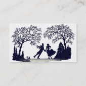 Eis-Skaten-Teich - Silhouette Visitenkarte (Rückseite)