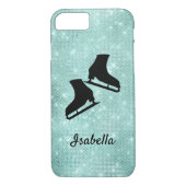 Eis Skaten Telefongehäuse Eis Skate Türkis Funkeln Case-Mate iPhone Hülle (Rückseite)
