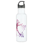 Eis Skaten Wasserflasche Star Skater Rosa lila Edelstahlflasche (Vorderseite)