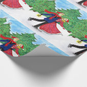 Eis-Skaten-Weihnachtsverpackungs-Papier Geschenkpapier (Ecke)