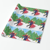 Eis-Skaten-Weihnachtsverpackungs-Papier Geschenkpapier (Ungerollt)
