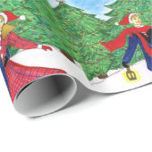 Eis-Skaten-Weihnachtsverpackungs-Papier Geschenkpapier (Rolleneckpunkt)