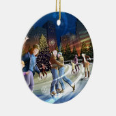 Eis-Skaten-Weihnachtsverzierung Keramikornament (Rechts)