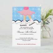 Eis-Skaten-Wettbewerb (blau) Einladung (Stehend Vorderseite)