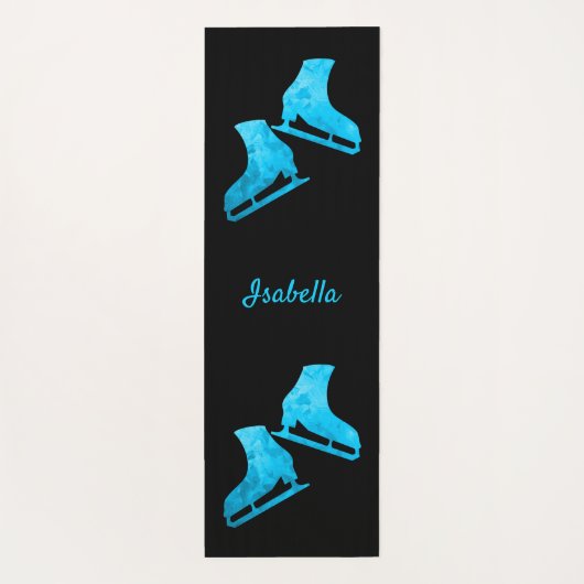 Eis Skaten Yoga Mat Skate Paar türkis Yogamatte (Rückseite)