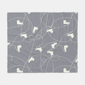 Eis Skaten zeigt Markierungen Graues weißes Muster Fleecedecke (Vorderseite (Horizontal))