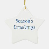 Eis-Skatensnowman-Verzierung Keramik Ornament (Hinten)