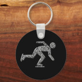 Eis-Skater-Geschwindigkeit Schlüsselanhänger (Vorderseite)