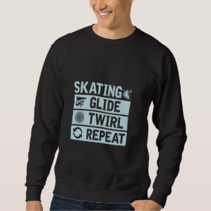 Eis Skater Roller Skate gefroren Skaten Glide Twir Sweatshirt