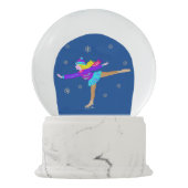 Eis-Skater-Schnee-Kugel Schneekugel (Rückseite)