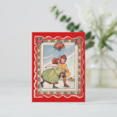 Eis Skater - Valentine Postkarte (Stehend Vorderseite)