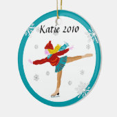 Eis-Skater-Verzierung Keramikornament (Links)