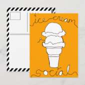 Eis-Sozial-Strings Postkarte (Vorne/Hinten)