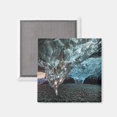 Eis Stalactite in einer Eishöhle Magnet (Vorderseite/Rückseite)