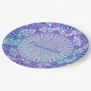 Eis Star Kaleidoskop Musterpapier Teller 2