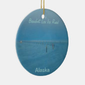 Eis-Straßen-Weihnachten Ornamaent Keramikornament (Rechts)