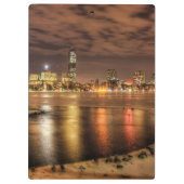 Eis teilweise geschmolzen auf Charles River in Klemmbrett (Rückseite)