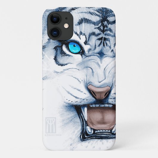 Eis-Tiger-Gesicht Case-Mate iPhone Hülle (Rückseite)