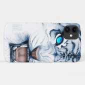 Eis-Tiger-Gesicht Case-Mate iPhone Hülle (Rückseite (Horizontal))