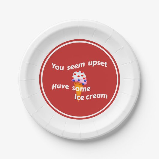 Eis trinken pappteller (Vorderseite)