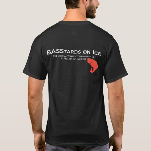 Eis-Turnier-T-Shirt (Schwarzes) T-Shirt (Rückseite)