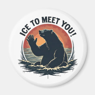 Eis, um dich zu treffen Eisbären Weihnachtsgeschen Magnet