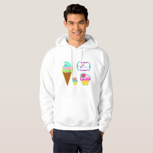 Eis und Cupcakes Hoodie (Vorne ganz)