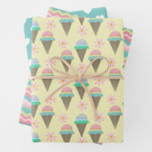 Eis- und Daisy-Wrapping-Papier Geschenkpapier Set (Beispiel)