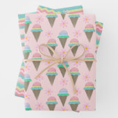 Eis- und Daisy-Wrapping-Papier Geschenkpapier Set (Beispiel)