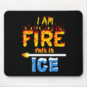 Eis- und Feuerkostüme Halloween Familie Match Wom Mousepad