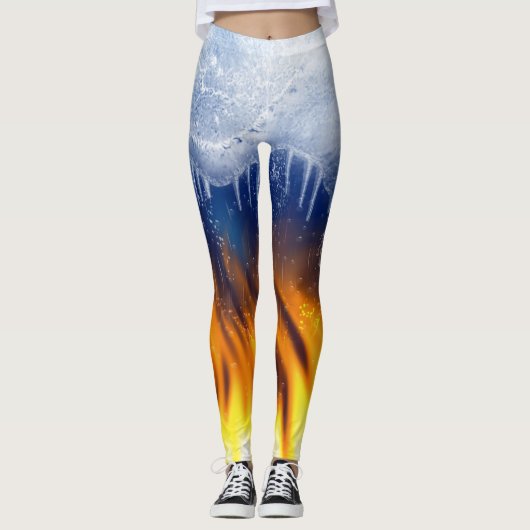 Eis und Flamme Leggings (Vorderseite)