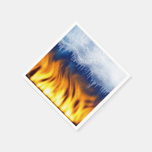 Eis und Flamme Serviette (Ecke)