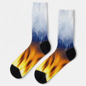 Eis und Flamme Socken (Linkes Detail)