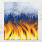 Eis und Flamme Weinetikett (Einzelnes Label)