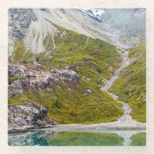 Eis und Grün Glasuntersetzer (Vorderseite)