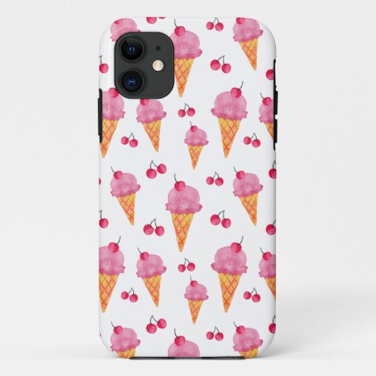 Eis und Kirschen Case-Mate iPhone Hülle (Rückseite)