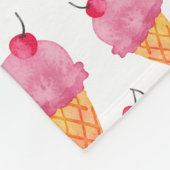 Eis und Kirschen Fleecedecke (Ecke)