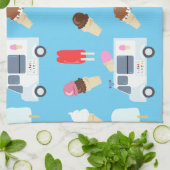 Eis- und LKW-Muster Geschirrtuch (Gefaltet)