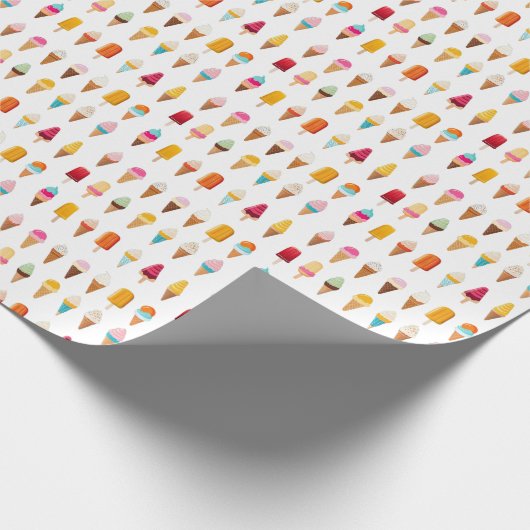 Eis und Lollies Coole Lebensmittel Hübsch Geschenkpapier (Ecke)