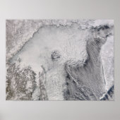 Eis- und Nebenstraßen im Meer von Okhotsk Poster (Vorne)