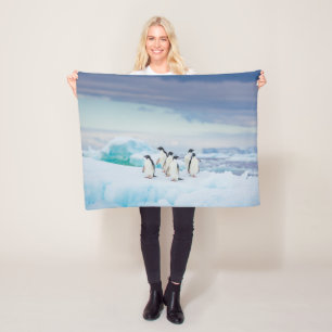 Eis und Schnee   Adelie Penguins Antarktis Fleecedecke