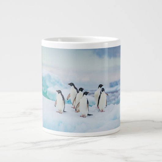 Eis und Schnee | Adelie Penguins Antarktis Jumbo-Tasse (Vorderseite)