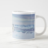Eis und Schnee | Adelie Penguins Antarktis Jumbo-Tasse (Rechts)