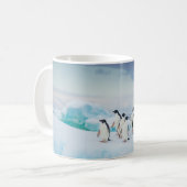 Eis und Schnee | Adelie Penguins Antarktis Kaffeetasse (Vorderseite Links)